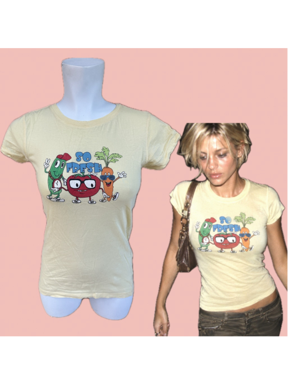 Vintage Y2K Ardene So Fresh Graphic Baby Tee Size S